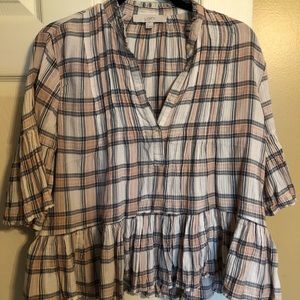 Loft Plaid Top